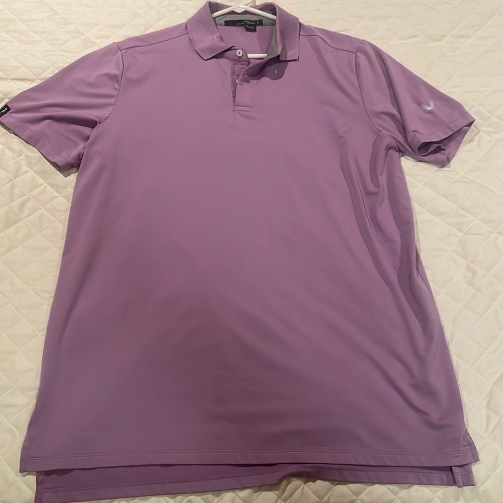 POLO RLX RALPH LAUREN GOLF POLO MENS LARGE VALHALLA EMBROIDERY ON SLEEVE